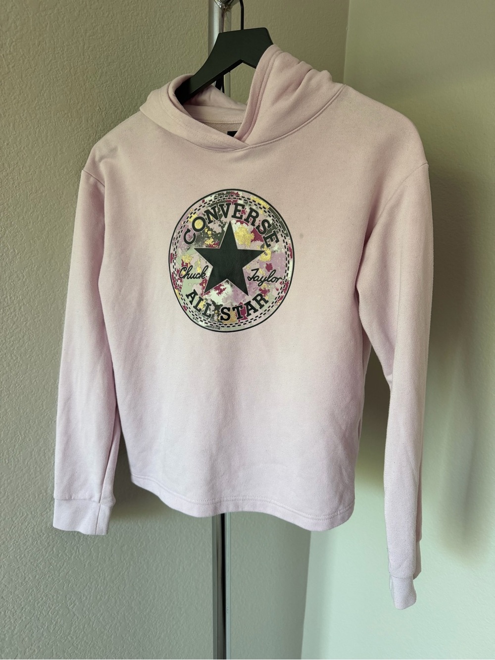 Converse Women's Light Pink All Star Logo Pullover Hoodie